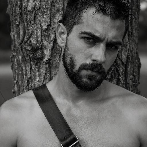 Intense Portrait of a Rugged Man