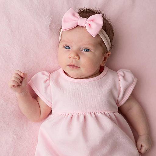 Adorable Pink Newborn Baby Photography