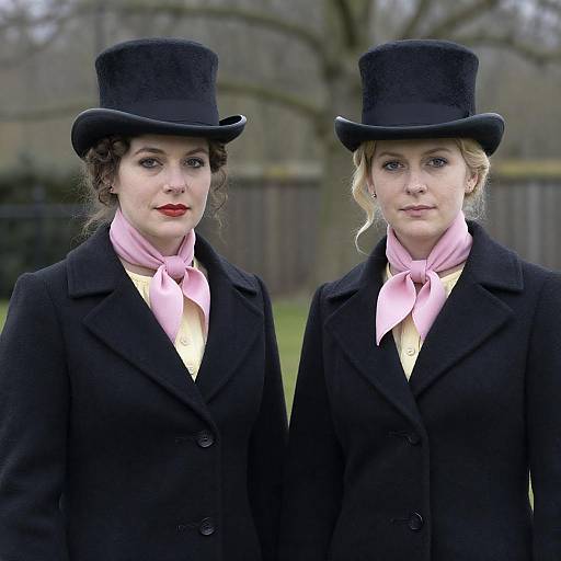 Vintage Portrait of Two Elegant Women