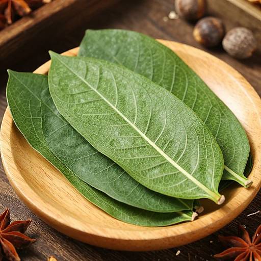 Artistic Betel Leaves on Wooden Plate