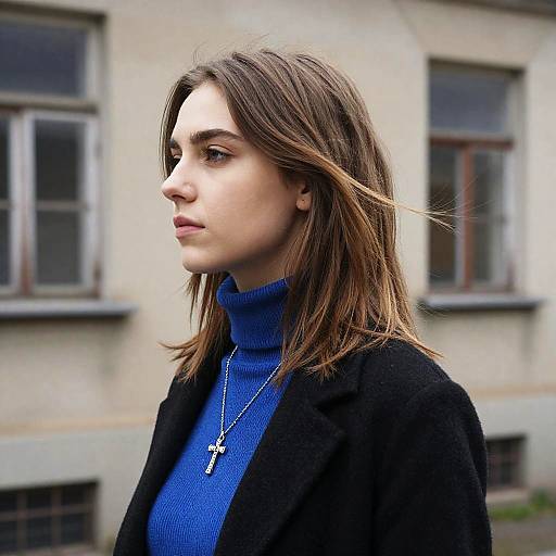 Fashionable Young Woman in Urban Setting