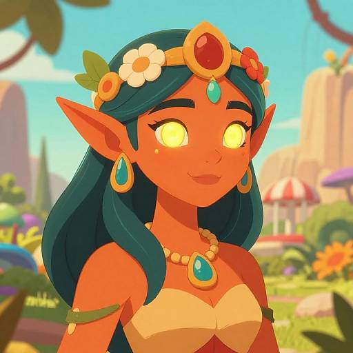 Summer Eladrin Guard with Glowing Eyes