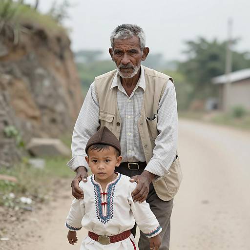 Serious Moment on a Dirt Road