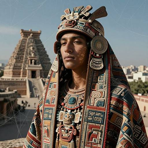 Aztec-Inspired Surreal Portrait