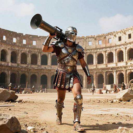 Armored Gladiator with Rocket Launcher