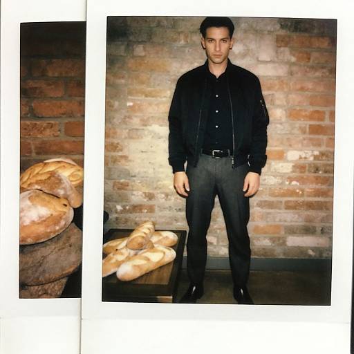 Stylish Man in Black Workwear