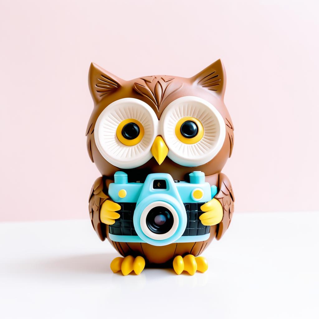 Kawaii Clay Owl Photography Collectible