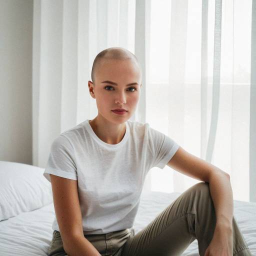 Captivating Bald Beauty in Soft Light Captivating Bald Beauty in Soft Light