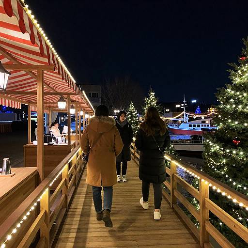 Festive Night at a Winter Market