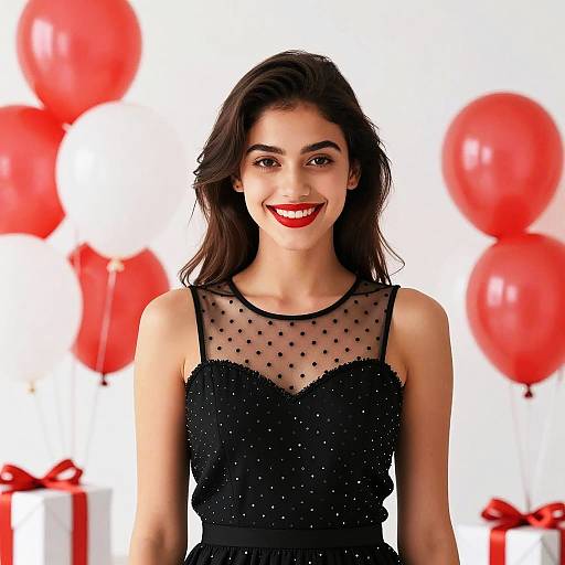 Stylish Woman in Festive Celebration