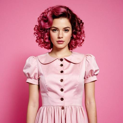 Charming Woman in Pink Dress