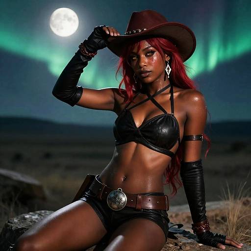 Moonlit Aether Cowgirl on Storm Mesa