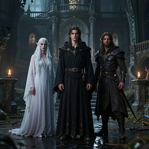 Banshee, Dark Robed Man, and Elven Healer