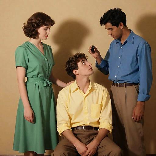 Vintage Trio: A Nostalgic Moment Captured