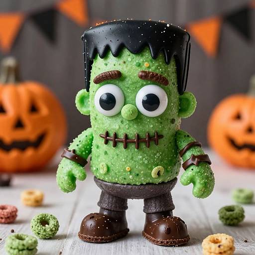 Whimsical Frankenstein Cereal Treats