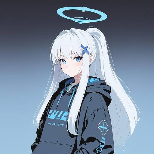 Illustration of Hare (blue archive), blue archive in the style of Bacius