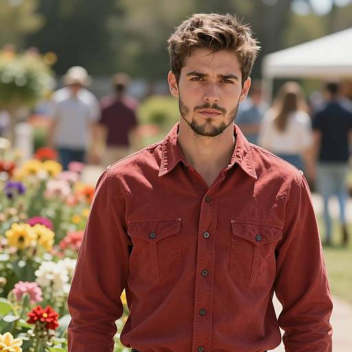 Handsome Man in Vintage Western Attire