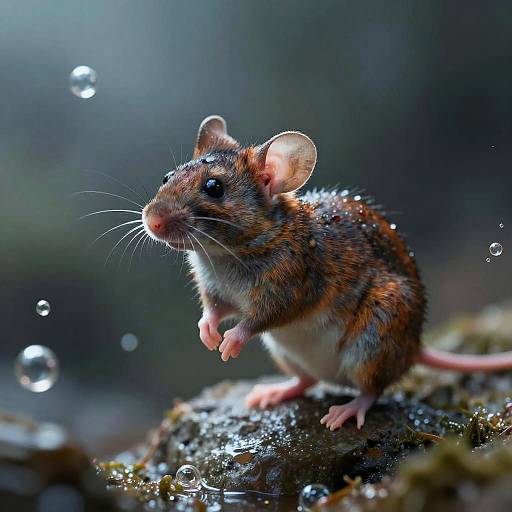Photorealistic Sci-Fi Floating Mice