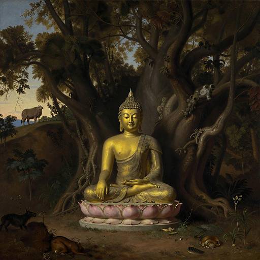 Spanish Hillside Art with Buddha Inspiration