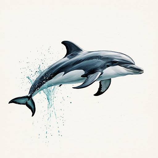 Minimalistic Dolphin Illustration
