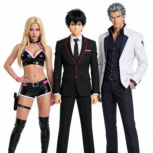 Trio of Stylish Anime Characters