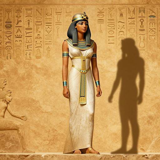 Cleopatra Height Comparison with Modern Human Silhouette