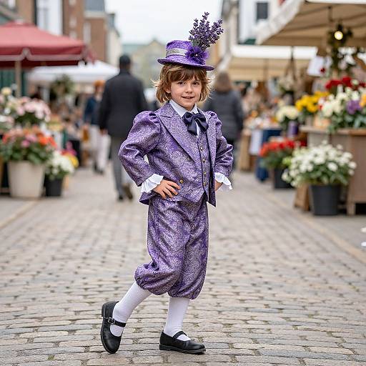 Lavender Matilda Costume in Victorian Street