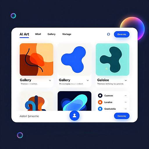Futuristic AI Art Gallery Interface
