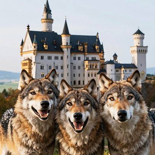 Wolf Selfie at Neuschwanstein Castle