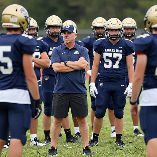 Coach Kelly Durr Leading Football Practice