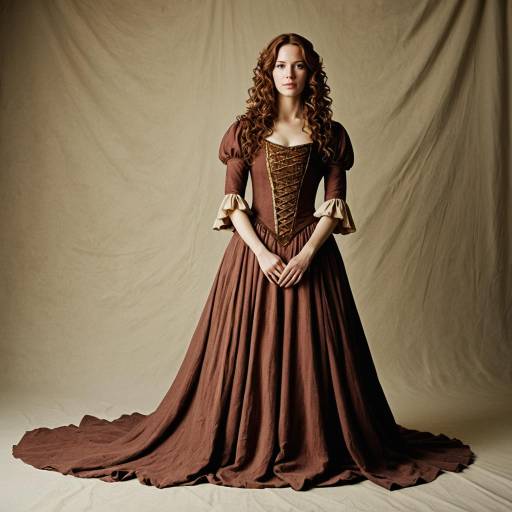 Elegant Medieval Resa Cosplay in Earth Tones