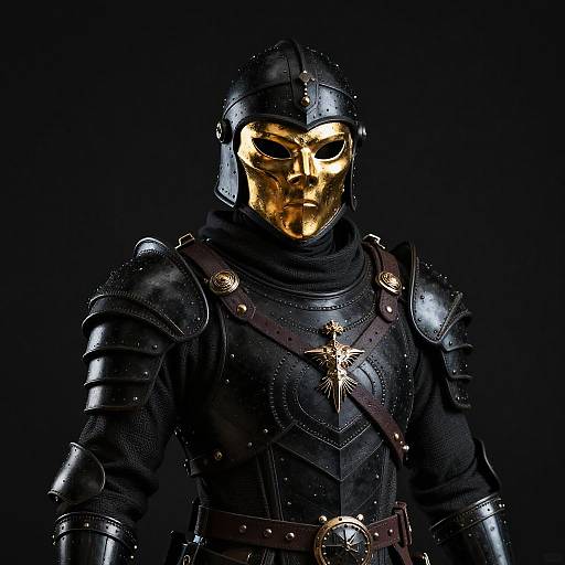 Gilded Nightshade Courier in Black Armor