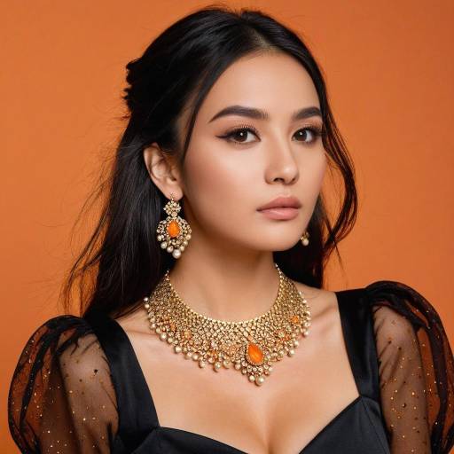 Elegant woman with traditional jewelry