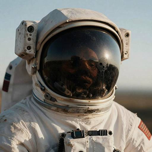 Weathered Astronaut with Cosmic Residue