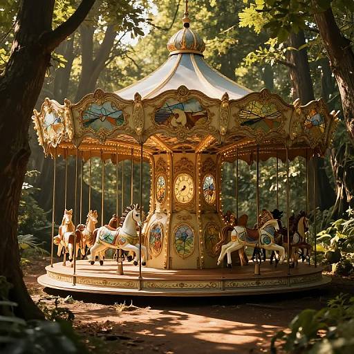 Art Nouveau Enchanted Forest Carousel