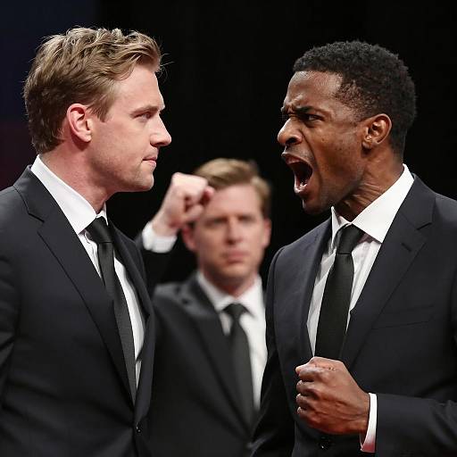 Angry man shouting during confrontation