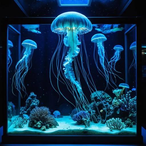 Bioluminescent Jellyfish Aquarium Display