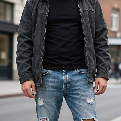 Urban Streetwear Style with Distressed Jeans