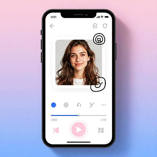 Smartphone UI Photo Swap with Doodles