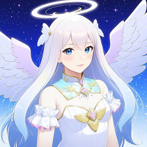 Illustration of Angel girl (shimmer), original in the style of Enosan