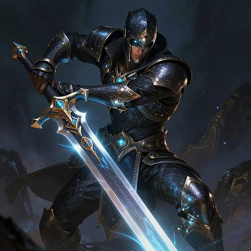 Epic Dark Fantasy Gaming Warrior