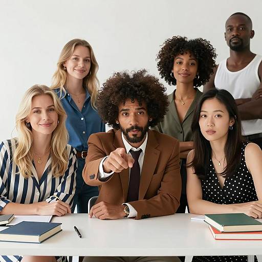 Diverse Business Team Around Desk