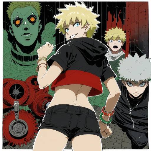 Blonde Girl in Trigun and Mob Psycho Style
