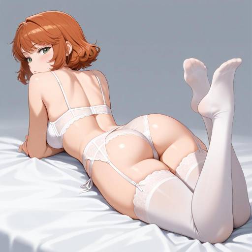 Elegant Redhead in Sensual Lingerie Pose Elegant Redhead in Sensual Lingerie Pose
