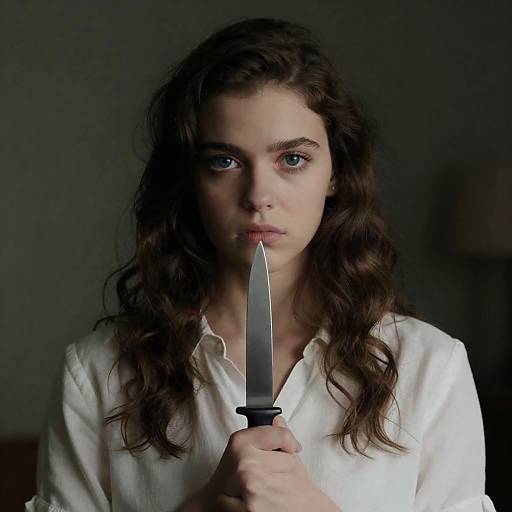 Intense Portrait of a Young Woman