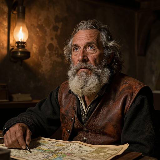 Photorealistic Portrait of Rugged Explorer