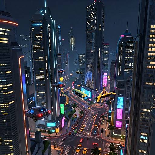 Futuristic Sims 4 Cyberpunk Cityscape