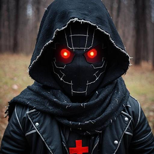 Dark Cosplay with Glowing Red Eyes