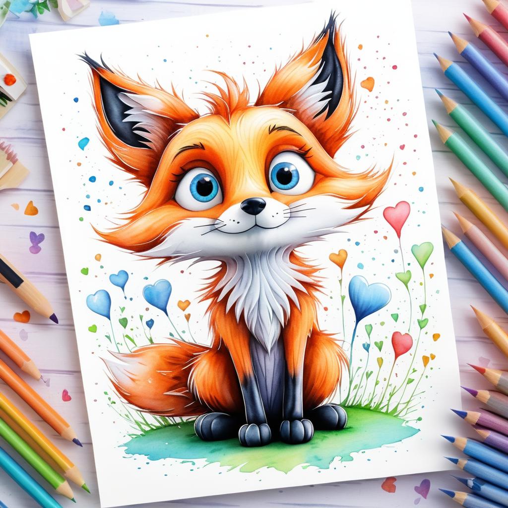 Whimsical Fox Sends Love in Burton Style