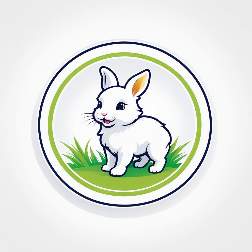 Playful Puppy Emblem for Year of the Rabbit